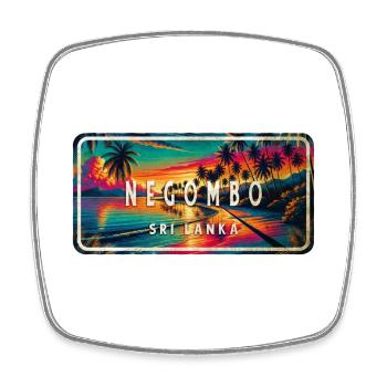 Negombo Sri Lanka Sunset - Square fridge magnet - white - Front