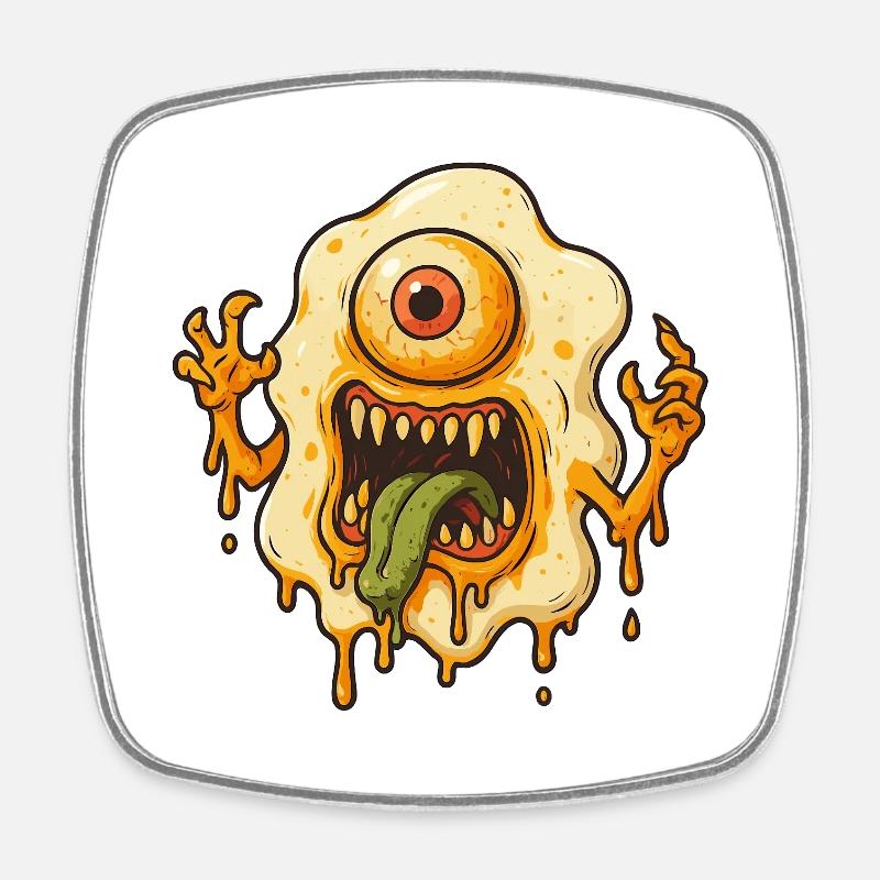 Monstre gluant borgne - Magnet carré - blanc