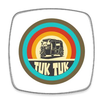 Tuk Tuk Thailand Vintage Design - Square fridge magnet - white - Front