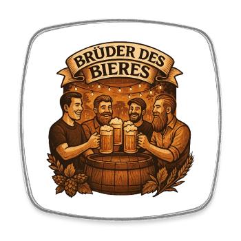 Amateurs de bière - Magnet carré - blanc - Devant