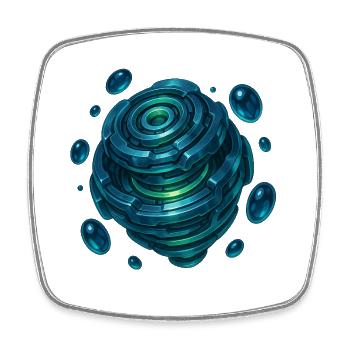 Cyber Sphere Matrix - Square fridge magnet - white - Front