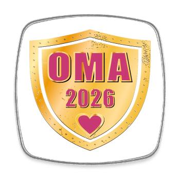 BABY 2026 VERKÜNDEN OMA - Viereckiger Kühlschrankmagnet - Weiß - Vorne