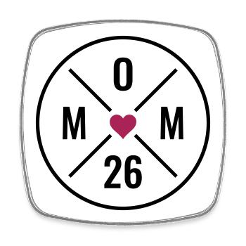 Maman 26 Bébé Maman Cadeau Fête des Mères Maman 2026 - Magnet carré - blanc - Devant