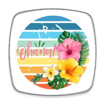 Ohana - Viereckiger Kühlschrankmagnet - Weiß - Vorne