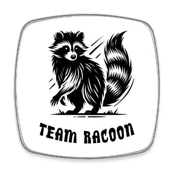 Équipe Raccoon - Magnet carré - blanc - Devant