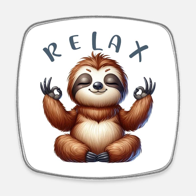 SSW14-RELAX YOGA - Square fridge magnet - white
