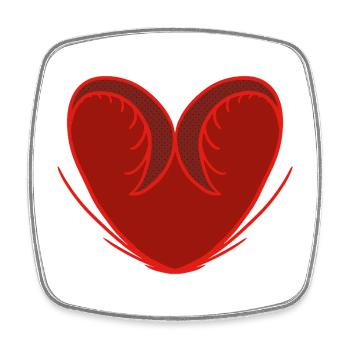 L’amour est essentiel - Magnet carré - blanc - Devant
