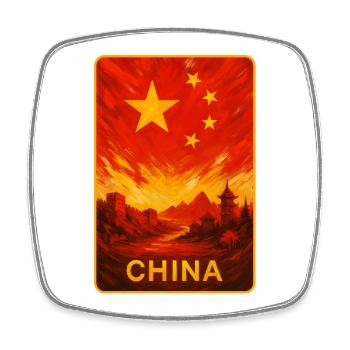 China Travel Art - Square fridge magnet - white - Front