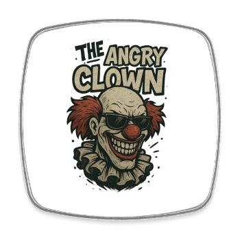 Der wütende Clown - Viereckiger Kühlschrankmagnet - Weiß - Vorne