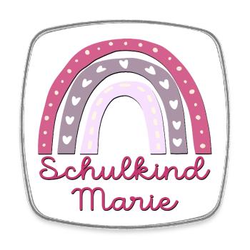 SCHULANFANG SCHULKIND MARIE - Viereckiger Kühlschrankmagnet - Weiß - Vorne