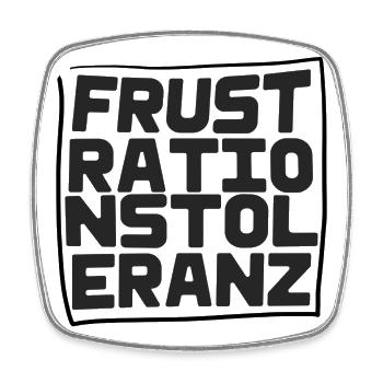 Frustrationstoleranz - Viereckiger Kühlschrankmagnet - Weiß - Vorne