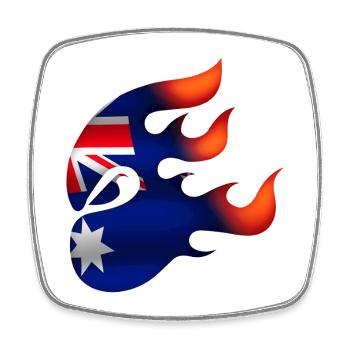 Flagge von Australien - Australien - Ninja - Viereckiger Kühlschrankmagnet - Weiß - Vorne