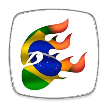 Flagge von Brasilien - Brasilien - Ninja - Viereckiger Kühlschrankmagnet - Weiß - Vorne