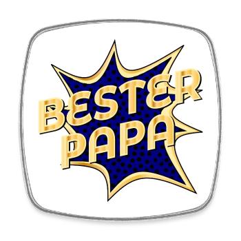 KOMPLIMENTE VATERTAG PAPA - Viereckiger Kühlschrankmagnet - Weiß - Vorne