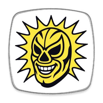 Mexican Mask / Lucha Libre - Viereckiger Kühlschrankmagnet - Weiß - Vorne