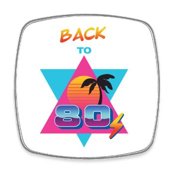 Retour aux années 80 – Sol og Palme - Magnet carré - blanc - Devant
