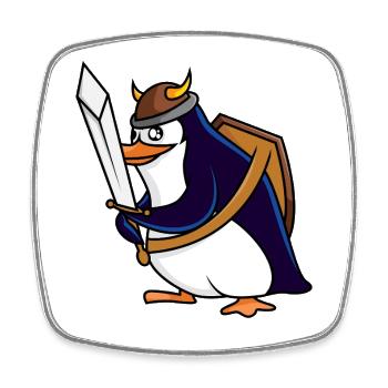 Langue viking – Conquis glacé - Magnet carré - blanc - Devant