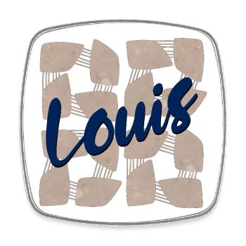 NAME GIFTS NAME LOUIS - Square fridge magnet - white - Front