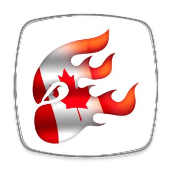 Flag of Canada - Canada - Ninja - Square fridge magnet - white - Front