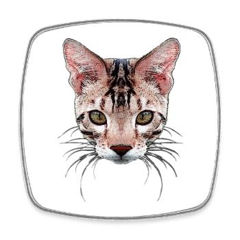 bengal katze, besitzer, verschenken - Viereckiger Kühlschrankmagnet - Weiß - Vorne