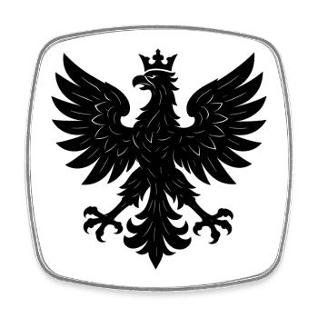 Pologne Polska Aigle Drapeau Drapeau Graphique Cadeau - Magnet carré - blanc - Devant