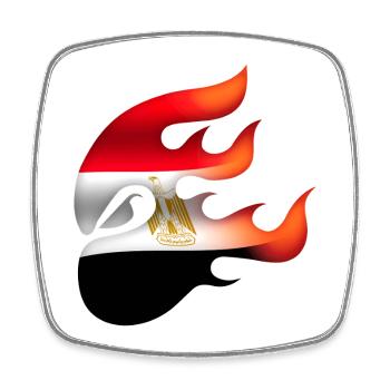 Flag of Egypt - Egypt - Ninja - Square fridge magnet - white - Front