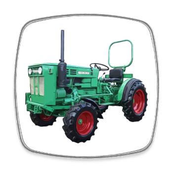 Kultiger A45 Traktor - Viereckiger Kühlschrankmagnet - Weiß - Vorne
