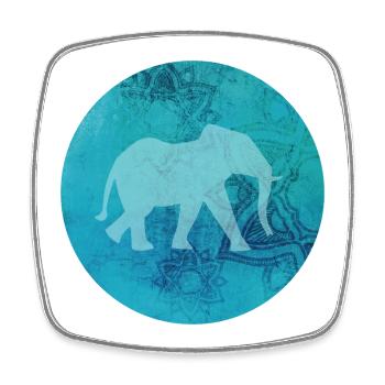 Mandala Elefant Indien Yoga Meditation Energie om - Viereckiger Kühlschrankmagnet - Weiß - Vorne