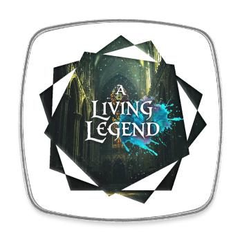 Eine lebende Legende - A Living Legend - Square fridge magnet - white - Front