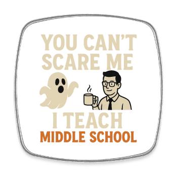 Teacher Funny T-Shirt - Square fridge magnet - white - Front