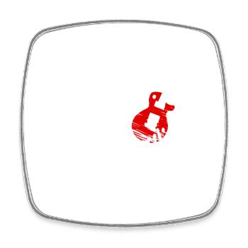 Mythischer Gitarrengott Illustration - Viereckiger Kühlschrankmagnet - Weiß - Vorne