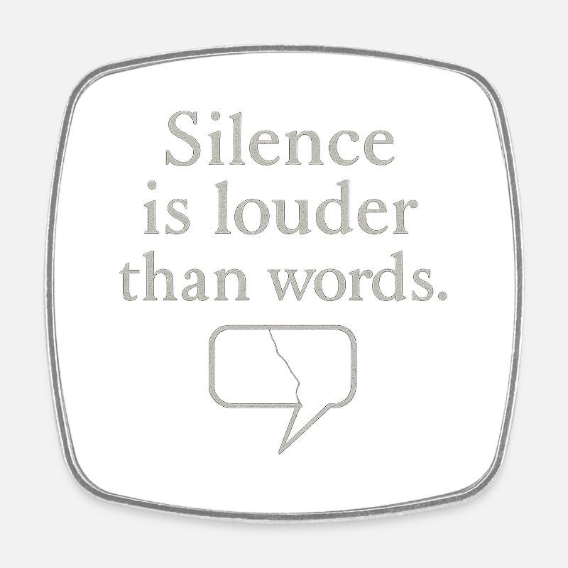 Citation élégante avec graphique à bulles de dialogue - Magnet carré - blanc