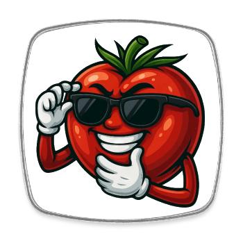 Cooler Pinguin mit Sonnenbrille Cartoon Arktis - Viereckiger Kühlschrankmagnet - Weiß - Vorne