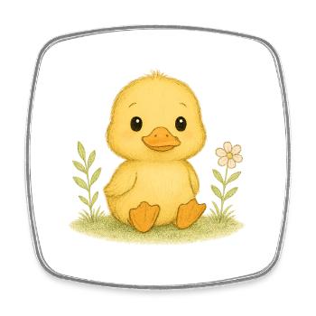 Nordic Forest - Duckling - Square fridge magnet - white - Front