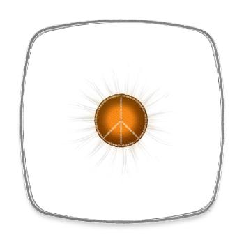 Peace Love KIndness Daisy Design - Square fridge magnet - white - Front