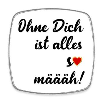 LIEBE SPRÜCHE - TRENNUNG HERZ - Viereckiger Kühlschrankmagnet - Weiß - Vorne