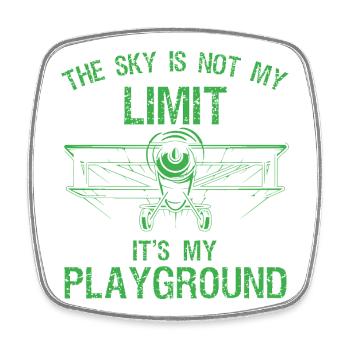 Sky is Not My Limit Playground Tee - Square fridge magnet - white - Front