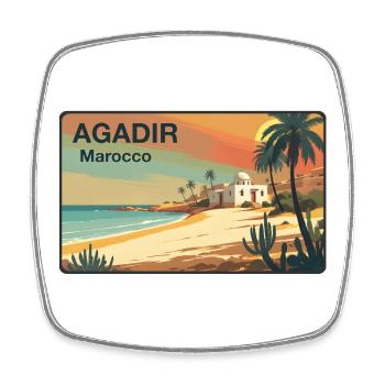 Agadir - Magnet carré - blanc - Devant