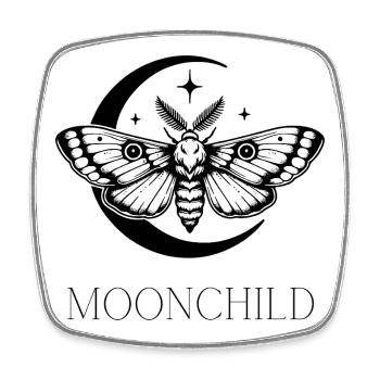 Moonchild - Viereckiger Kühlschrankmagnet - Weiß - Vorne