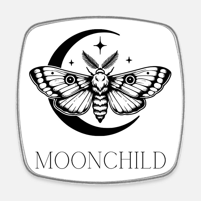 Moonchild - Viereckiger Kühlschrankmagnet - Weiß