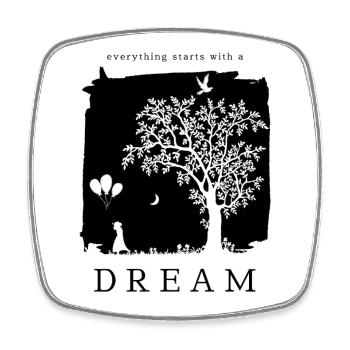 Believe. Achieve. Repeat. - Square fridge magnet - white - Front