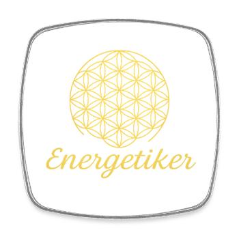 Blume des Lebens - Energetik - Viereckiger Kühlschrankmagnet - Weiß - Vorne
