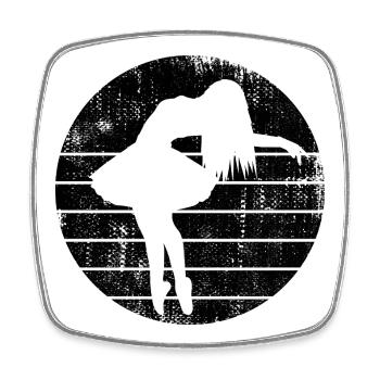Ballet Girl - Square fridge magnet - white - Front