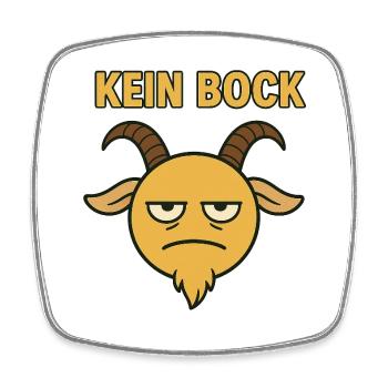 Kein Bock...witziges Motiv - Viereckiger Kühlschrankmagnet - Weiß - Vorne