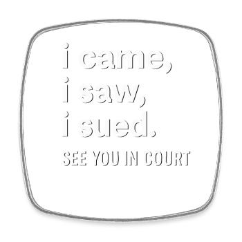 Courtroom Confidence Statement Design - Square fridge magnet - white - Front