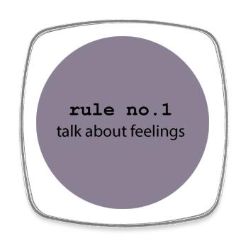 talk about feelings 5 - Viereckiger Kühlschrankmagnet - Weiß - Vorne