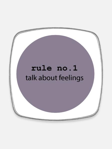 Parler de sentiments 5 - Magnet carré - blanc