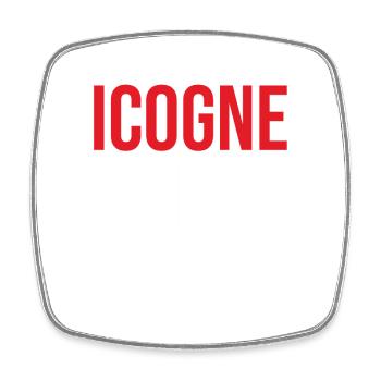 Icogne Valais T-Shirt - Square fridge magnet - white - Front