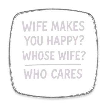 Humoristique épouse appréciation citation design - Magnet carré - blanc - Devant