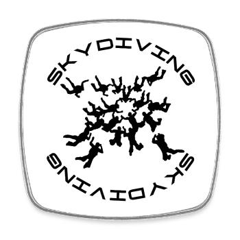 Skydiving - Viereckiger Kühlschrankmagnet - Weiß - Vorne